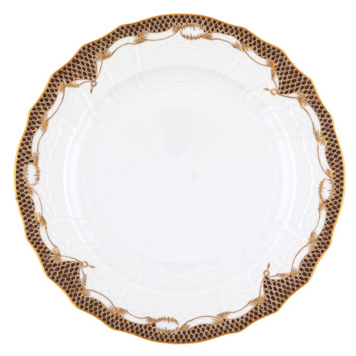 Fishscale Brown Dinner Plate