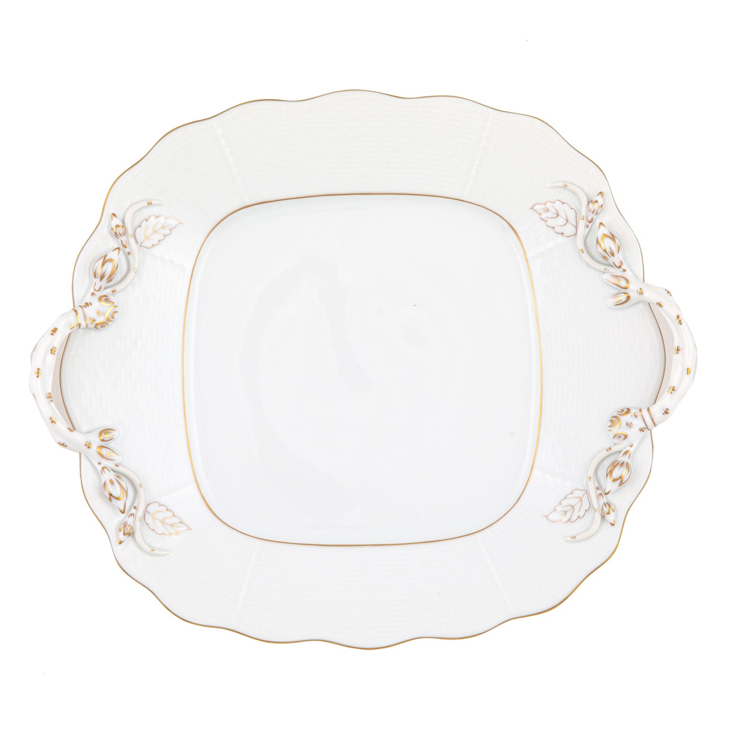 Square Cake Plate with Handles