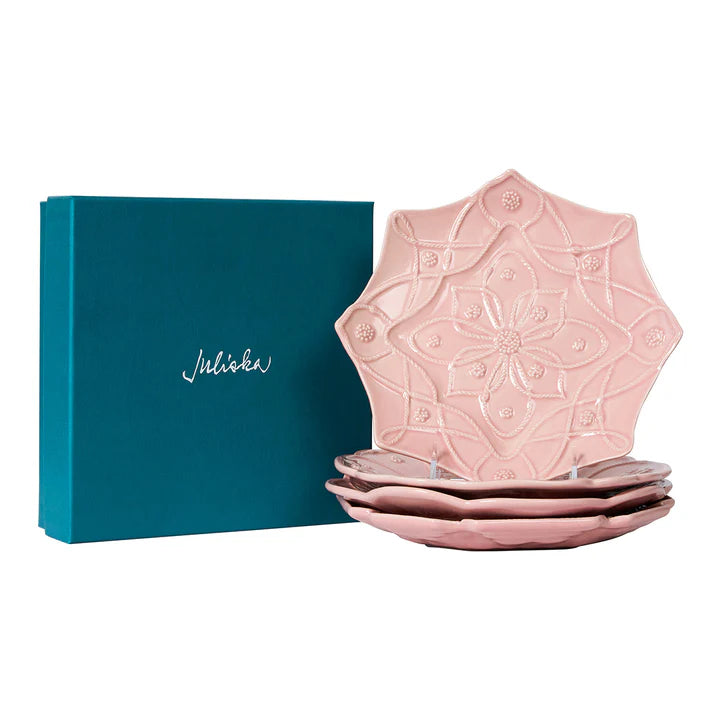 Set/4 Blush Jardin de Monde dessert plates