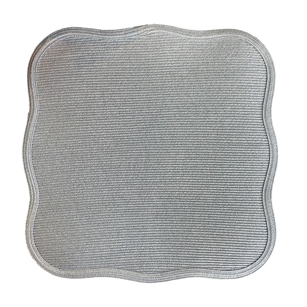 15" Square Scalloped Placemat Oxford Blue