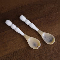 White Resin Salad Servers
