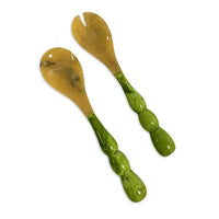 Green Resin Salad Servers