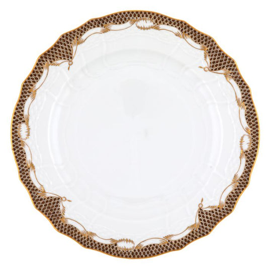 Fishscale Brown Dinner Plate