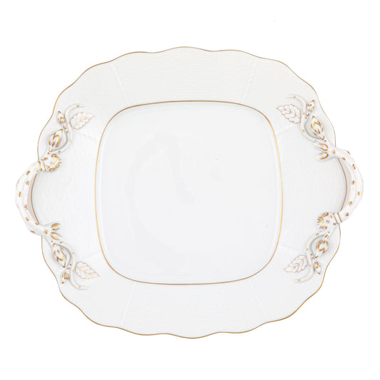 Square Cake Plate with Handles