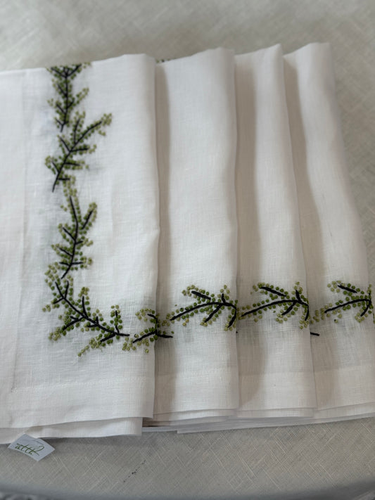 Branch Embroidered Napkin