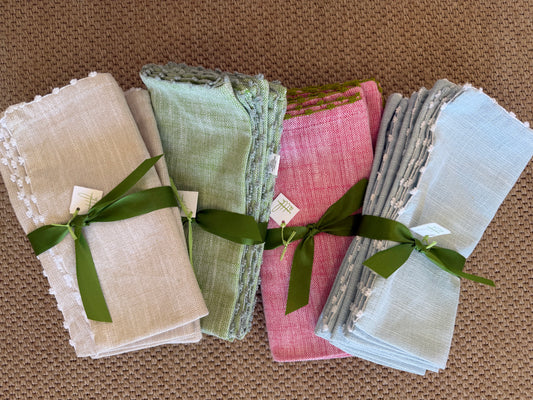 Set/4 Knotted Edge Napkins