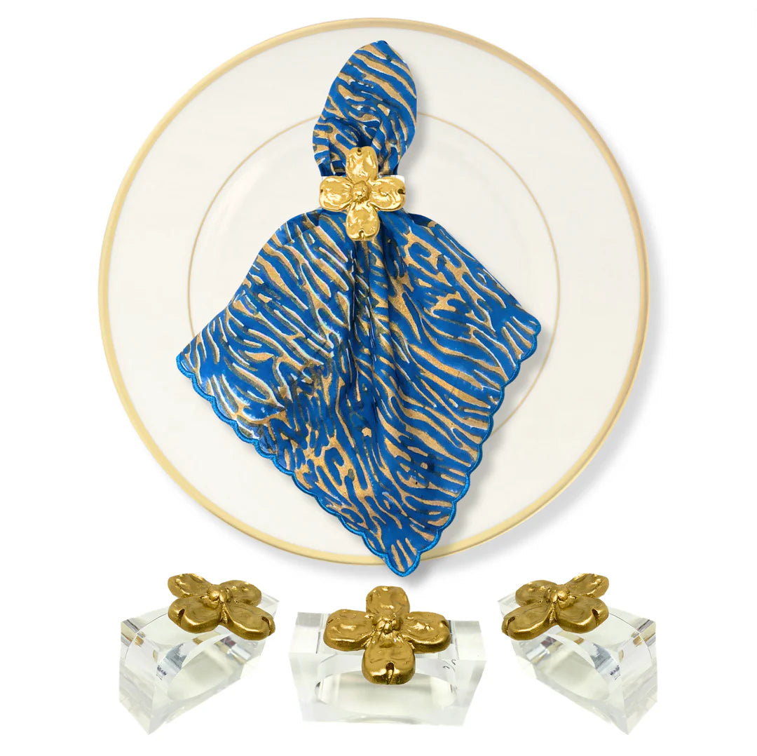 Set of 4 Dogwood napkin rings