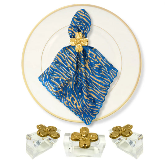 Set of 4 Dogwood napkin rings