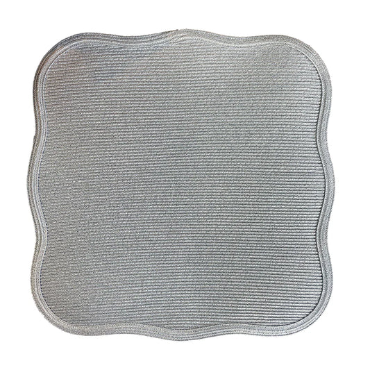 15" Square Scalloped Placemat Oxford Blue
