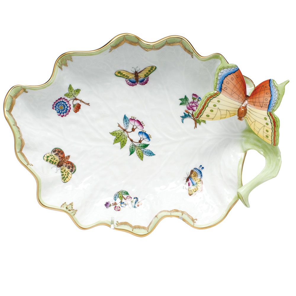 Large Leaf dish w/ Butterfly