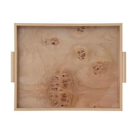 17 1/2 x 14 Burl Veneer Tray