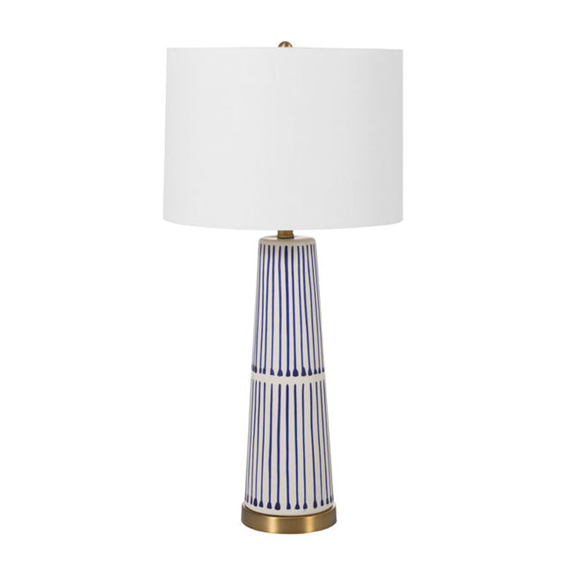 Blue/white ceramic lamp