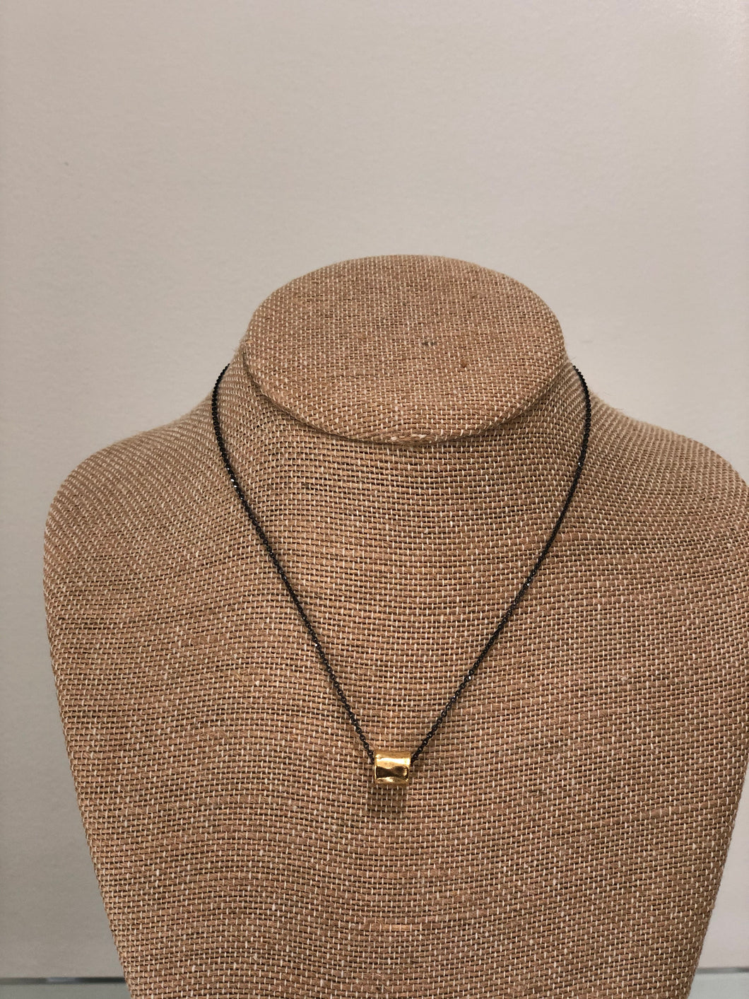 Oxidized Sterling & Pewter Barrel