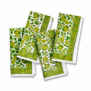 Jade blossom napkin set/4